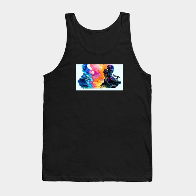 Two Worlds Tank Top by tdraw